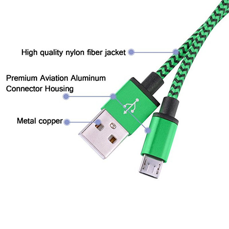 Micro 1/2/3 meter USB phone cable Android charger cable Kabel Micro USB charging cable suitable for Xiaomi Hongmi 5 Plus_voghion.com
