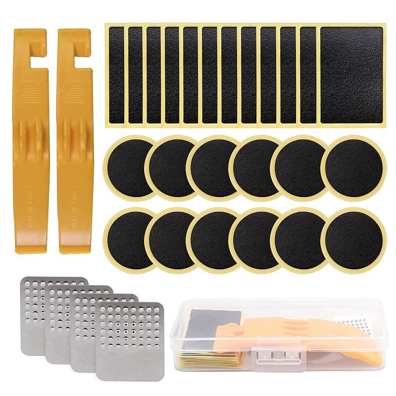 Patch pour pneu de vélo, pneu de route de montagne, kit de chambre à air, outil de réparation sans colle_voghion.com