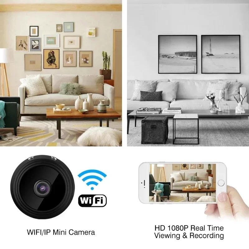 A9 Wifi Mini Camera 1080P Security MonitoringWireless Remote Night Vision Video SurveillanceSmart Home Mini DV Cam HD Camera_voghion.com