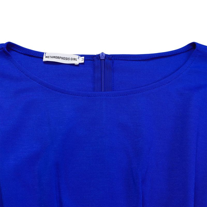 Roupas femininas moda verão feminina gola redonda cor sólida cintura alta tamanho grande perna larga macacão_voghion.com