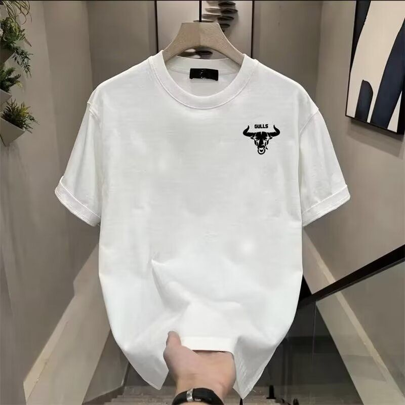 Männerkleeder T-Shirt mat kuerzen Äermel fir Männer a Fraen, lässeg a villfälteg, locker Top mat ronnen Hals a kuerzen Äermel, grouss Gréisst Hemd_voghion.com