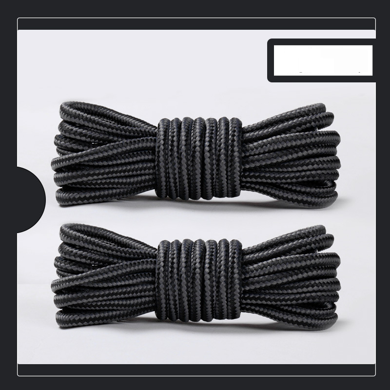 Accessori per scarpe per un paio di stivali Martin rotondi a righe da 4 mm, stivali militari casual, neri e bianchi, lacci in stile britannico_voghion.com