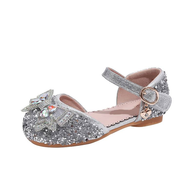 Kinder Schuhe Prinzessin Kristall Schuhe Kleines Mädchen Sommer Neue Weiche Unterseite Rutschfeste Modische Sandalen Student_voghion.com