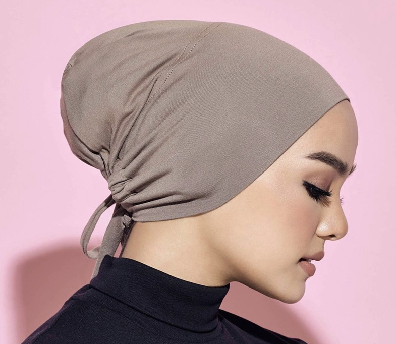 Women's Clothing Solid Color Mercerized Cotton Strap Elastic Bottoming Hat Adjustable Tie Headscarf Wool Muslim Cap_voghion.com