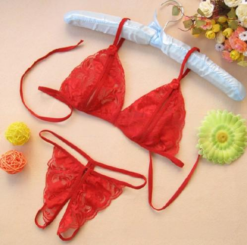 Lingerie sexy da donna in pizzo trasparente con apertura sul cavallo, tentazione a tre punti, intimo sexy femminile con apertura sul cavallo._voghion.com