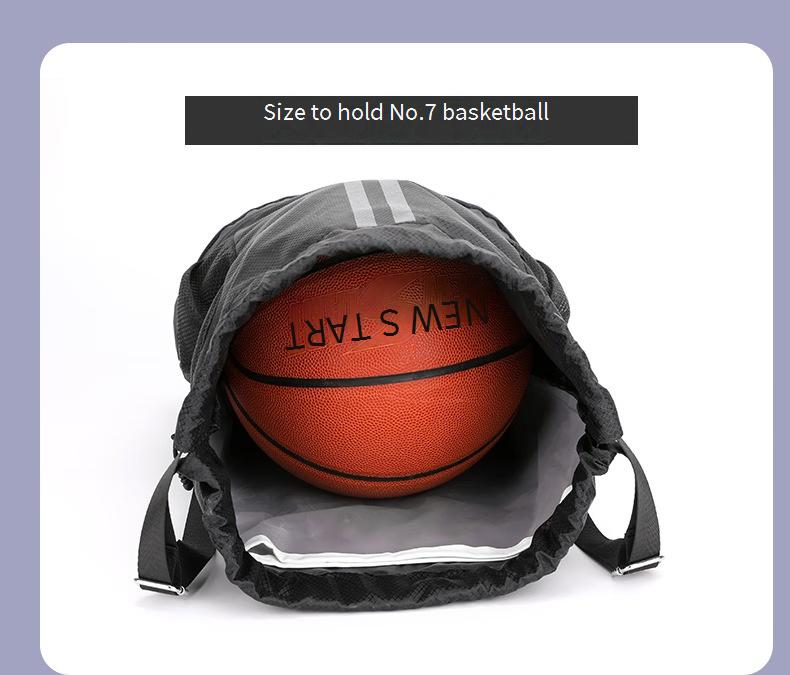 Children's Multifunctional Basketball Bag Adult Large Capacity Drawstring Bag Backpack Training Drawstring Storage Backpack_voghion.com