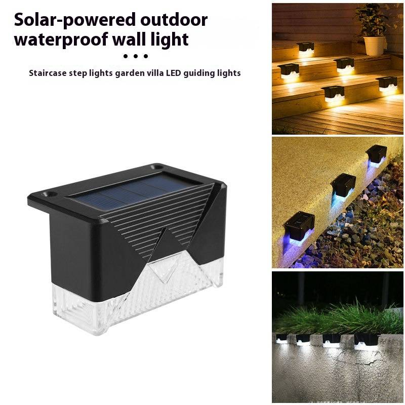 Luci solari per gradini, luci LED impermeabili per esterni, per giardino, recinzione, vialetto - Bianco caldo/Bianco freddo/Cambio colore_voghion.com