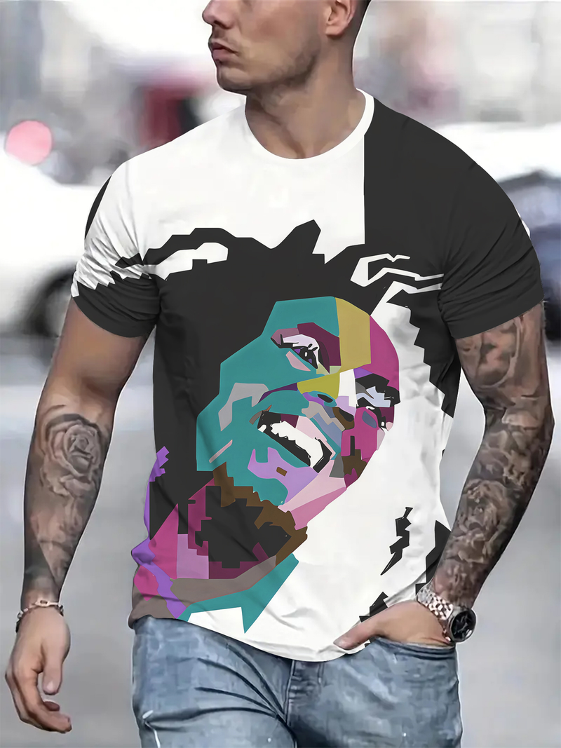 Herren-T-Shirt mit 3D-Digitaldruck – Sommermode, kurzärmeliges T-Shirt_voghion.com