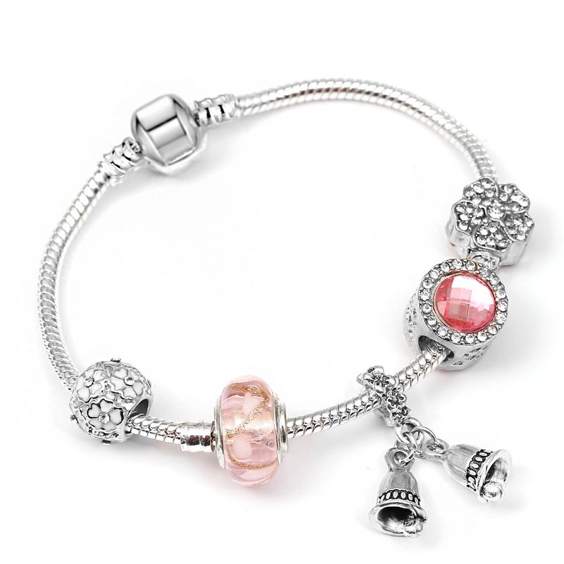 Elegante bracciale con ciondolo in pietra preziosa e campanella - Gioiello regolabile in argento per donna, perfetto come regalo e per occasioni speciali_voghion.com