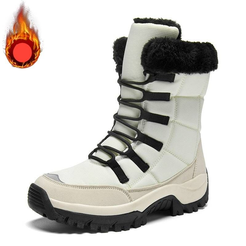 Neue Damen-Schneestiefel 2022, warme Winterstiefel mit Samtpolsterung, Baumwollschuhe aus dem Nordosten, grenzüberschreitende Damenschuhe in großen Größen_voghion.com