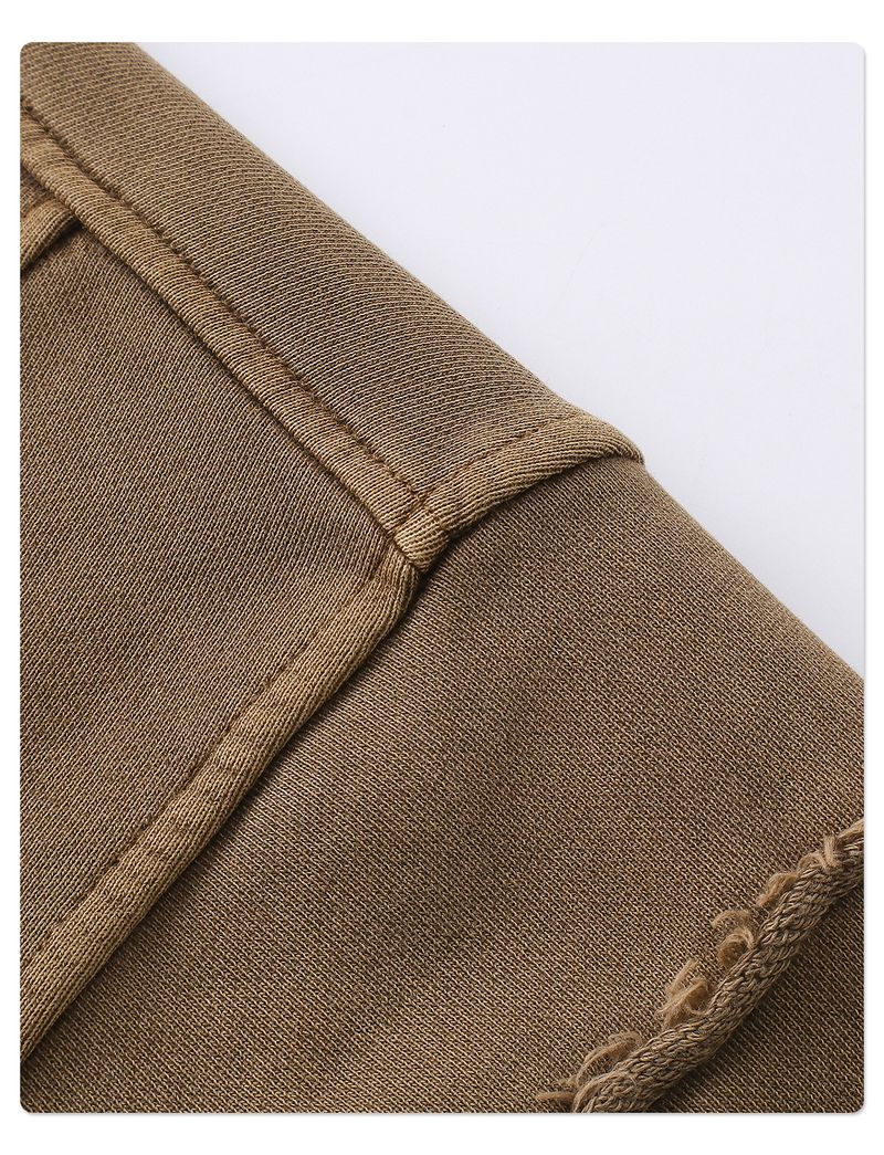 Completo felpa con cappuccio e jogger patchwork effetto consumato – Completo streetwear con bordi grezzi, lavaggio acido e sfilacciature intenzionali (S-XXL, abbigliamento da casa unisex decostruito)_voghion.com