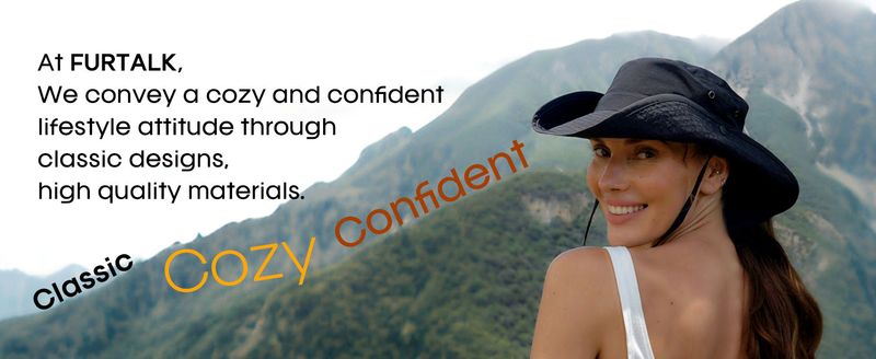 FURTALK Sun Hats For Women Ponytail UPF 50+ Beach Summer Hat Wide Brim Packable Cowboy Hat_voghion.com