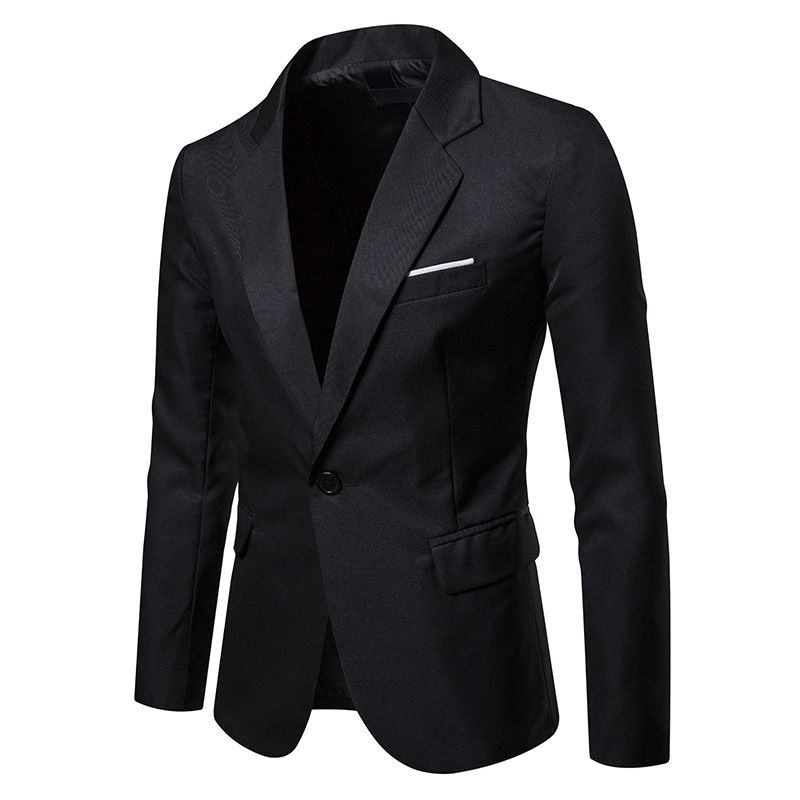 Completo da uomo alla moda casual tinta unita con spacchi laterali giacca da abito piccolo_voghion.com