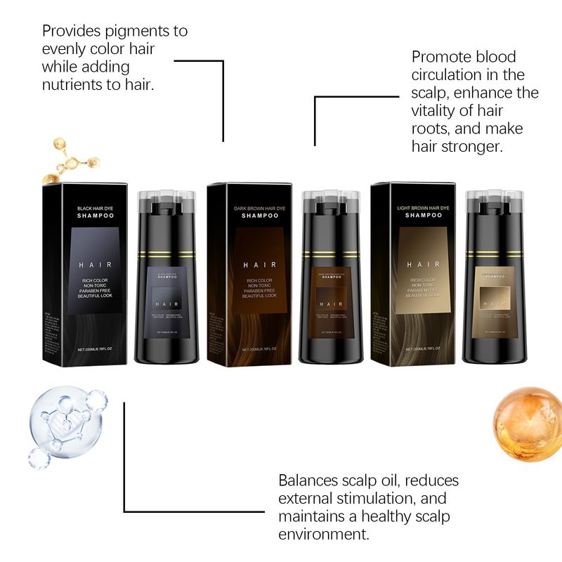 Shampoo Plant Extract DIY Gentle Easy Coloring Cleansing Nourishing Smooth Shiny Hair Care_voghion.com