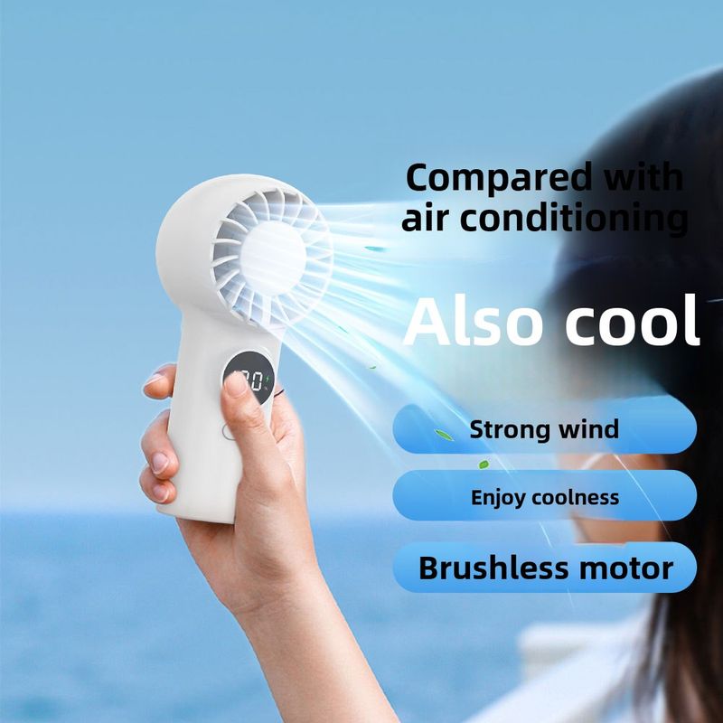 New 100-speed High-speed Handheld Fan Turbo Violent Wireless Usb Charging Portable Small Fan_voghion.com