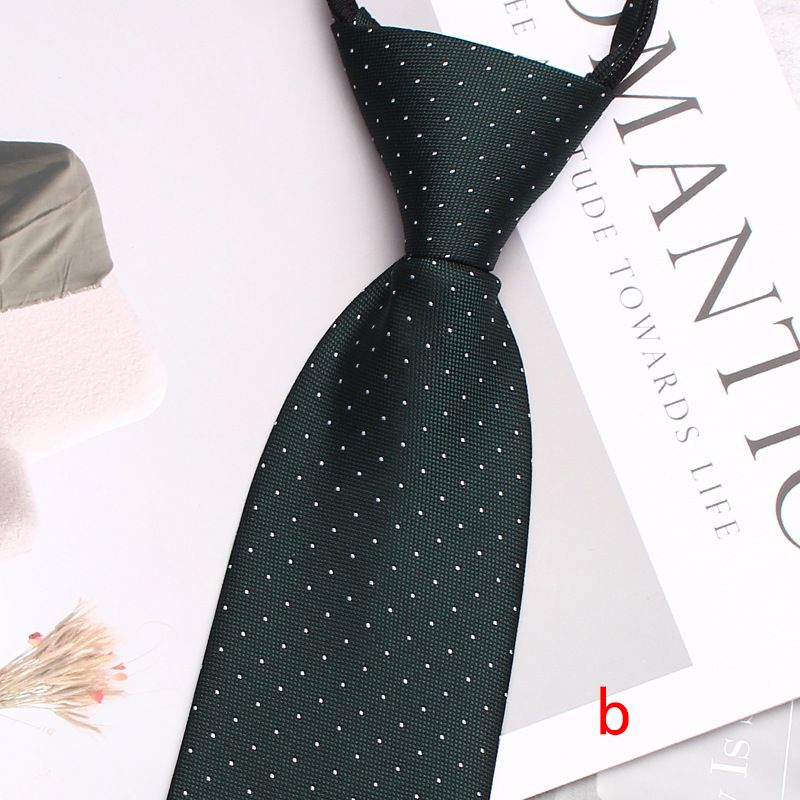 Cravatta a righe con cerniera, facile da tirare, da uomo, colore: verde argento, 8 cm, produttore Ler_voghion.com