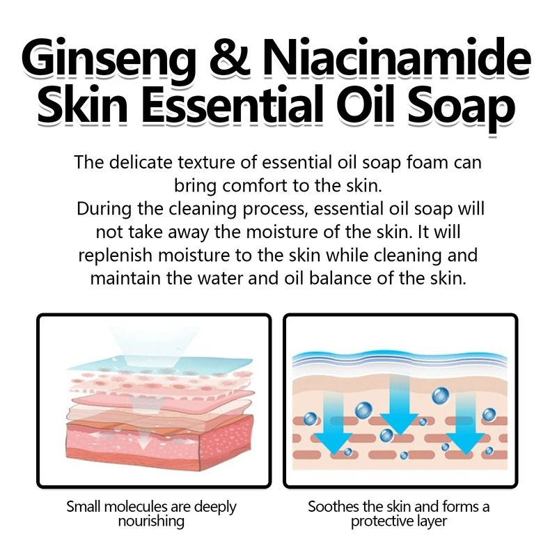 L'olio essenziale di ginseng EELHOE ripara la barriera cutanea, schiarisce l'acne e idrata la pelle, sapone detergente_voghion.com