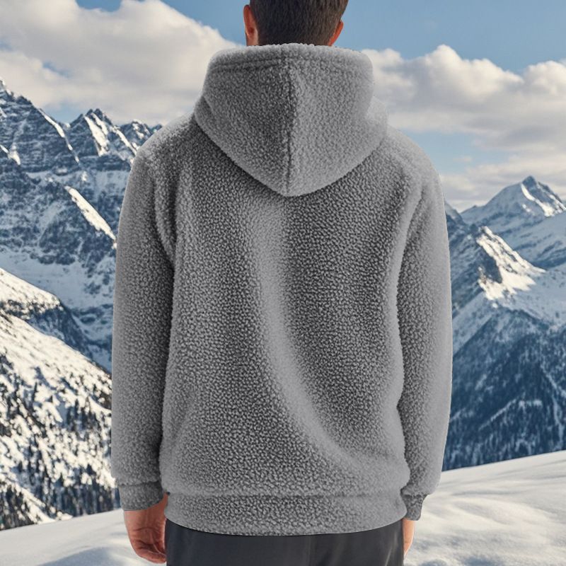 2025 Herfst Winter Fleece Warme Wollen Trui Jas Casual Capuchon Cardigan_voghion.com