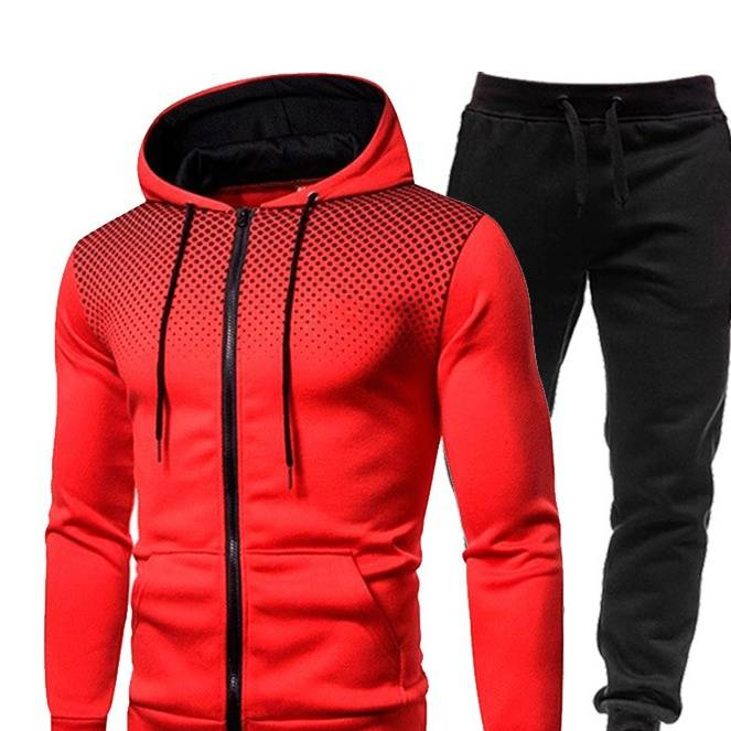 Men's Clothing Long Sleeve Trousers Trendy Jacket Casual Fashion Hooded Men's Hooded Set_voghion.com