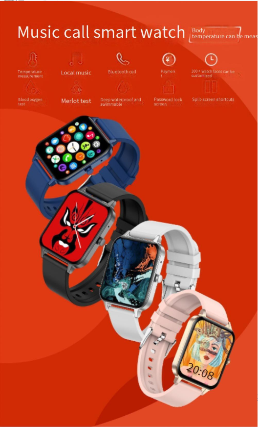 Smart Wristbands Upgraded Local Music Body Temperature Bluetooth Call with Payment Sports Bracelet_voghion.com
