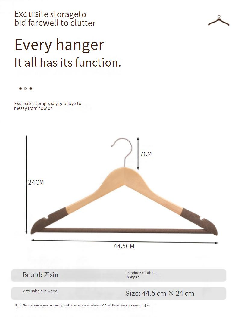 Hjem og hage Trekleshengere Sklisikre kleshengere Trekleshengere av høy kvalitet Hotellkleshengere i massivt tre Flocking Klesbutikk_voghion.com