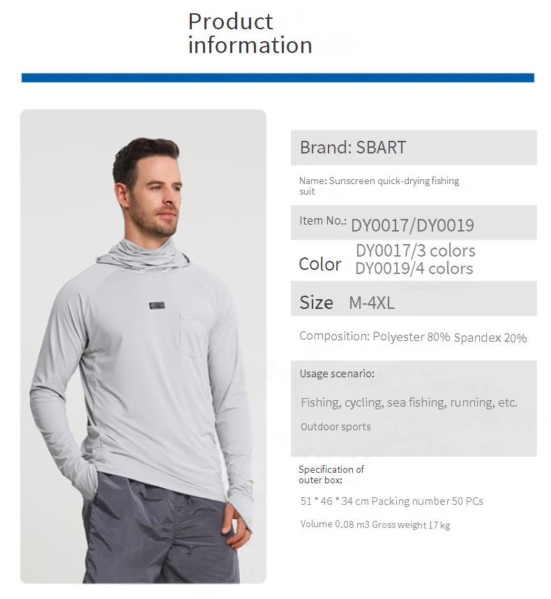 Langärmlige Sonnenschutzkleidung für Herren, Angelkleidung, schnelltrocknend, UV-beständig, verschleißfest, Sonnenschutzkleidung aus Eisseide_voghion.com