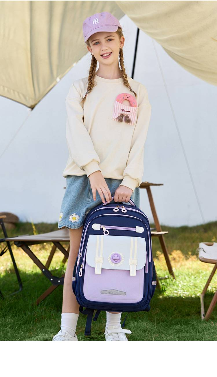 Translation: Primary School Student Backpack For 3-6th Grade, Unisex, Large Capacity, Breathable Children's Backpack With Dual Shoulder Straps._voghion.com