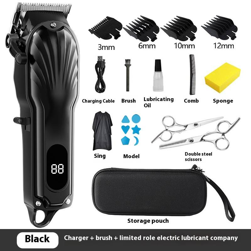 Professional Cordless Hair Clipper For Barbers - Rechargeable Hair Trimmer With Stainless Steel Blades, Adjustable Guide Combs, Quiet Motor_voghion.com