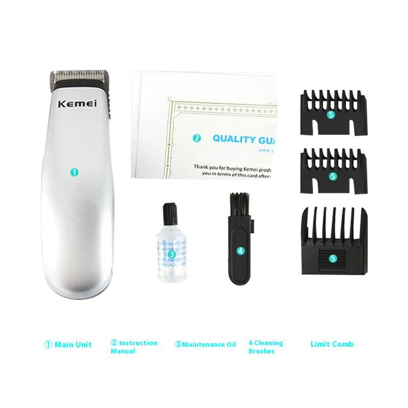 Cordless Hair Clipper For Men & Women, Rechargeable Battery-Powered Hair Trimmer With Adjustable Guide Combs, Professional Home Barber Kit_voghion.com