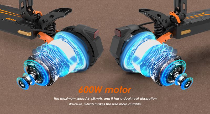 Kukirin G2 Pro 2025. gada versija pieaugušajiem paredzētais elektriskais skrejritenis 600 W motors 48 V 15,6 Ah akumulators 45 km/h maksimālais ātrums 55 km diapazonā_voghion.com