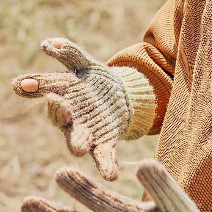 Mother & Kids Gradient Snow Top Gloves For Kids - Warm Winter Gloves For Boys & Girls (2-12 Years), Anti-Static, Breathable Polyester, Unisex_voghion.com