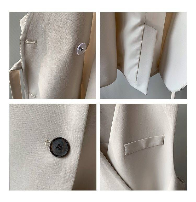 Unisex Double-Breasted Blazer Vest – Oversized Drape Fit (Minimalist Layering Essential)_voghion.com