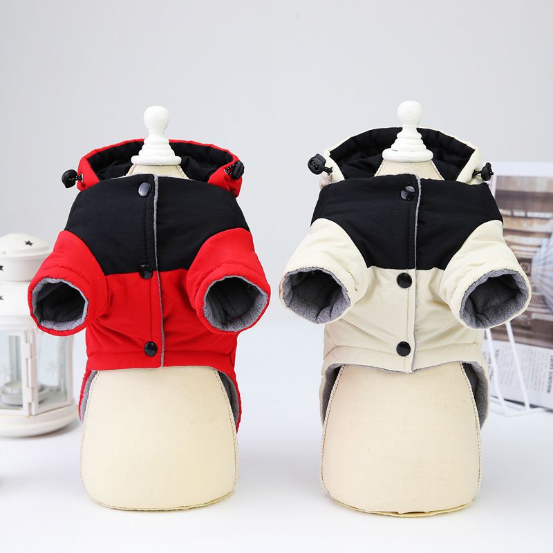 Herbst und Teddy Kleine Hund Haustier Winter 21 Vier Farbe Gans Baumwolle Kleidung_voghion.com