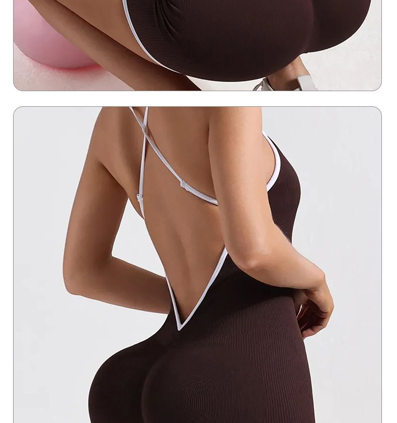 Shorts deportivos cruzados de estilo europeo y americano para mujer, ideales para fitness y fitness. Diseño ajustado que realza la espalda._voghion.com