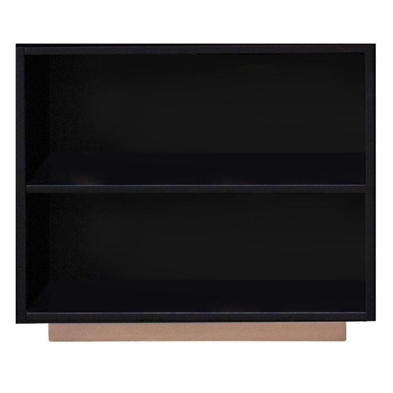 Black and Rose-Gold 2-Shelf Bookshelf_voghion.com