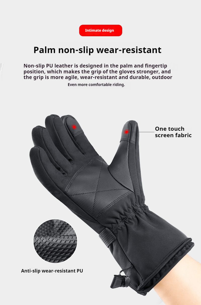 Sport all'aria aperta autunnali e invernali, ciclismo, sci, guanti caldi, ciclismo riscaldato, antifreddo, riscaldamento elettrico, touch screen impermeabile_voghion.com