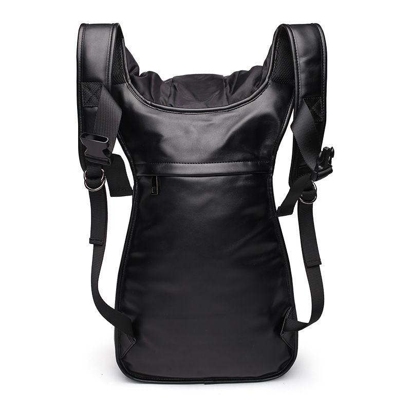 Personalized men's bag, women's PU handheld single shoulder backpack, new animal leopard head travel computer backpack_voghion.com