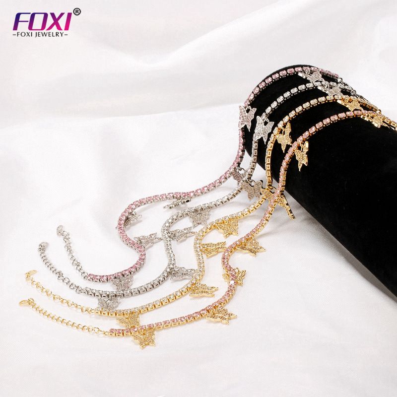 Foxy Accessories Nuova cavigliera a farfalla in zircone per donna, gioielli raffinati da donna_voghion.com