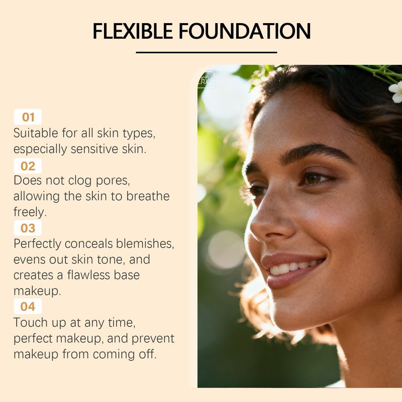 zephoco Dark Tone Leichte, lang anhaltende Foundation, feuchtigkeitsspendend und pflegend, aufhellende Haut, erzeugt ein mattes, klares_voghion.com