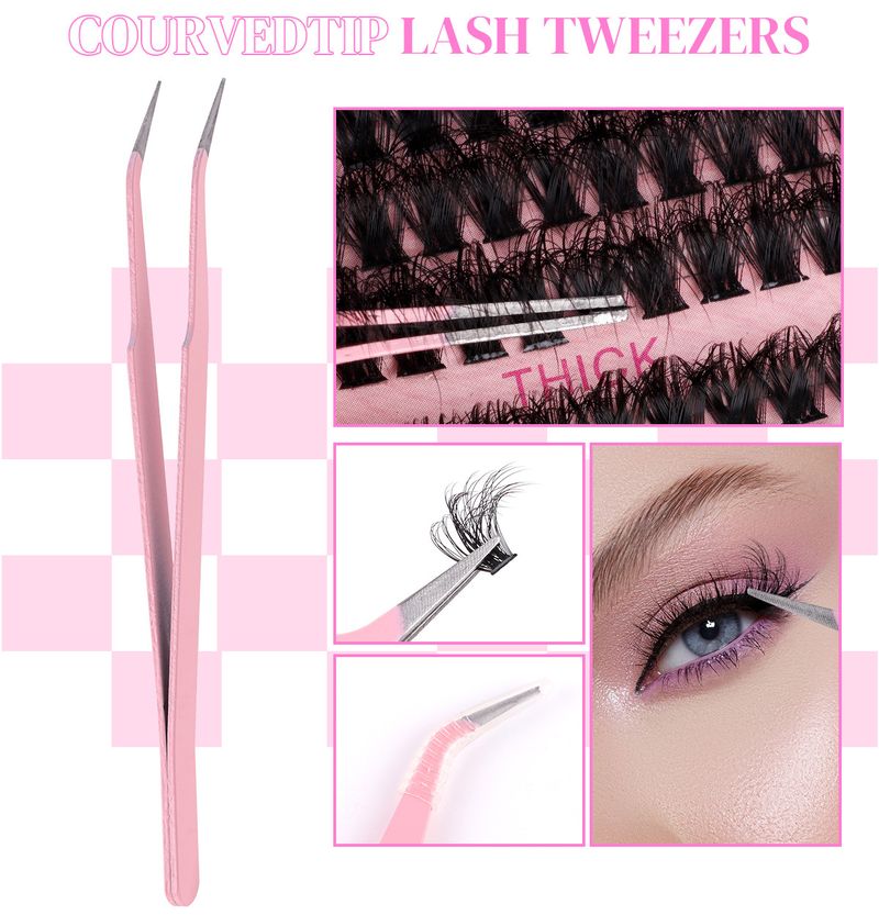 False Eyelashes Segmented Single Cluster DIY False Eyelash Extension Kit 3D Natural Fluffy Thick Curled Eyelashes_voghion.com