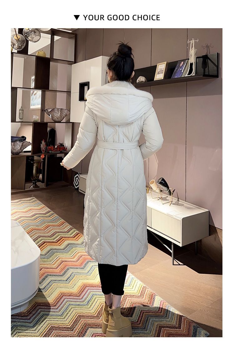 Detachable Sleeves Down Cotton Coat Women's Long Puffer Jacket Winter Warm Plus Size Convertible Outerwear With Faux Fur Collar_voghion.com