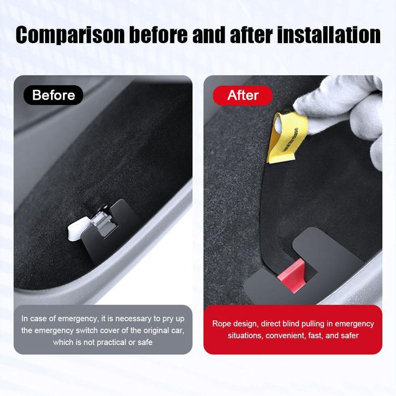 Suitable For Tesla Model 3/Y Physical Lock Mechanical Switch Unlocking And Rear Door Emergency Handle_voghion.com
