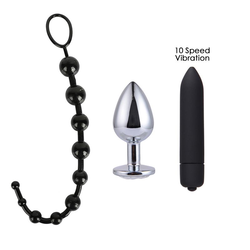SM Sex Supplies Ensemble de 7, 10, 26 pièces avec combinaison de plug anal pour couple, assistance sexuelle, cheveux instantanés_voghion.com
