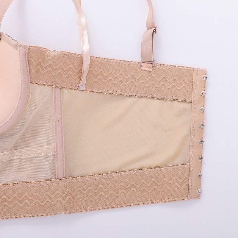 Damenbekleidung Perlenbesetztes Diamant-Tube-Top Fischgrätenmuster Formende Oberbekleidung BH-Stange Performance-Kleidung Geraffte, strapazierfähige Hosenträger Damentrend_voghion.com
