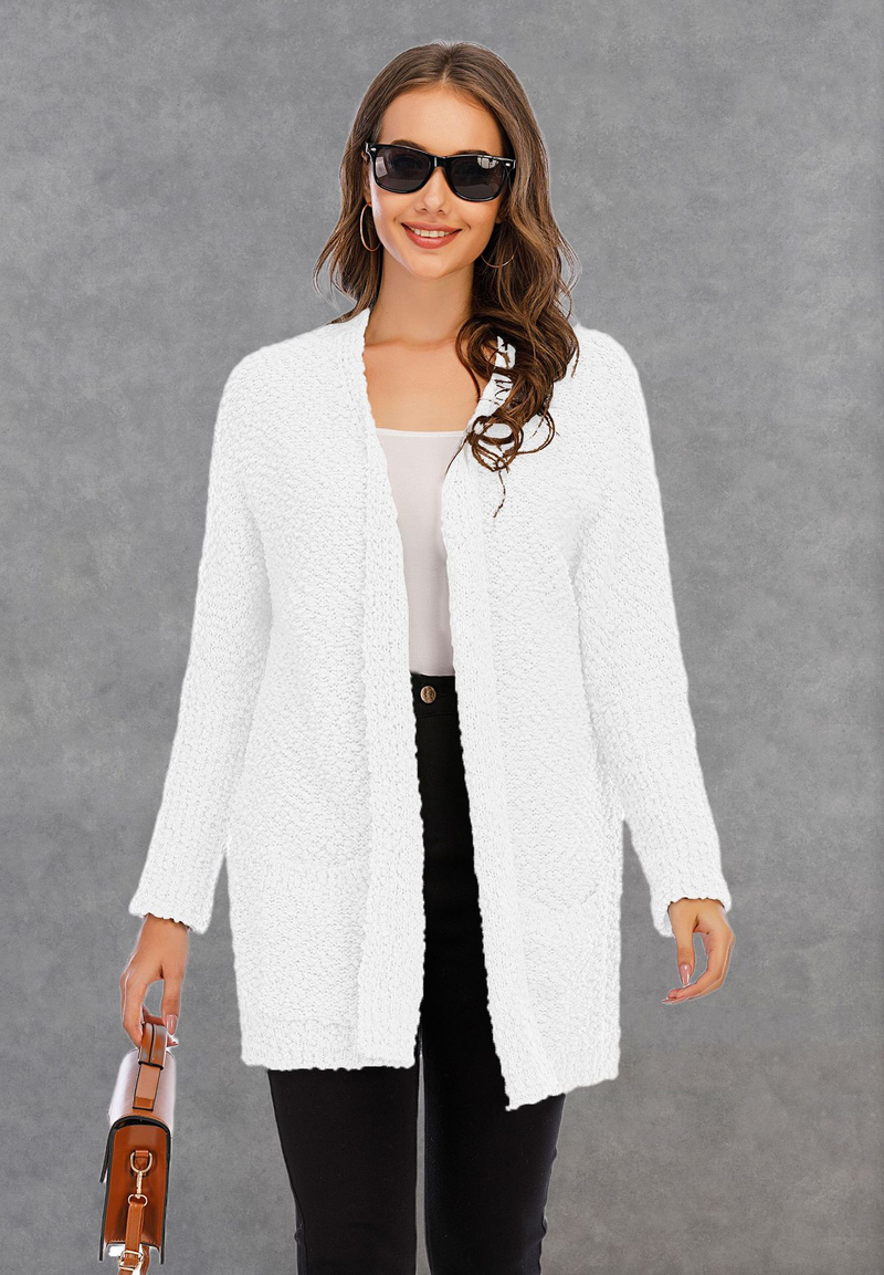 Women's plus size women's knitted double cardigan coat long sweater_voghion.com