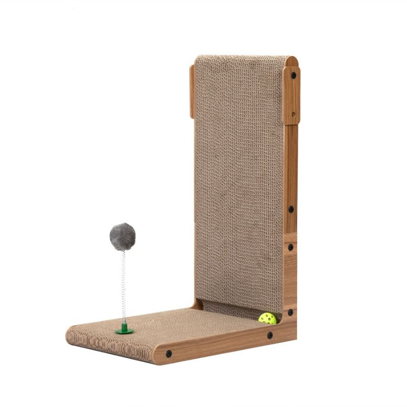 BoardCovered Cat Cat Cat Built Scratching Scratcher To With Indoor Pad Cat And Corrugated Board Small For Scratching Bell Large_voghion.com