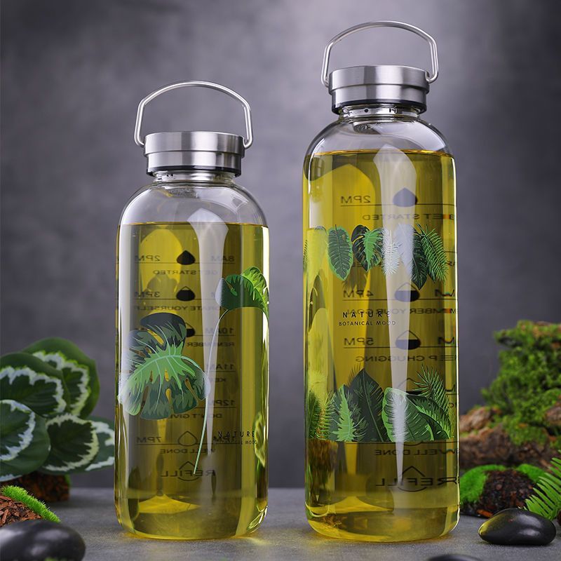 【 1670 Returning Customers 】 Large Capacity Leaf Shaped Glass With Personalized Trendy Scale, Filter Cup, High_voghion.com