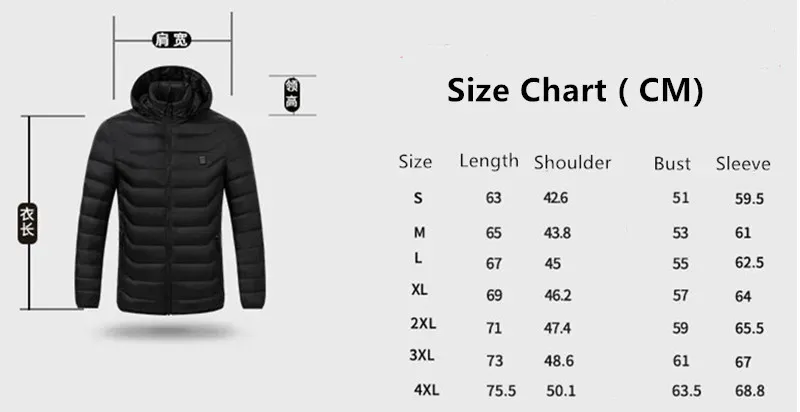 Giacca riscaldata da uomo 2024 - 11 zone calde, elettrica USB, termica flessibile, con cappuccio, gilet da esterno_voghion.com