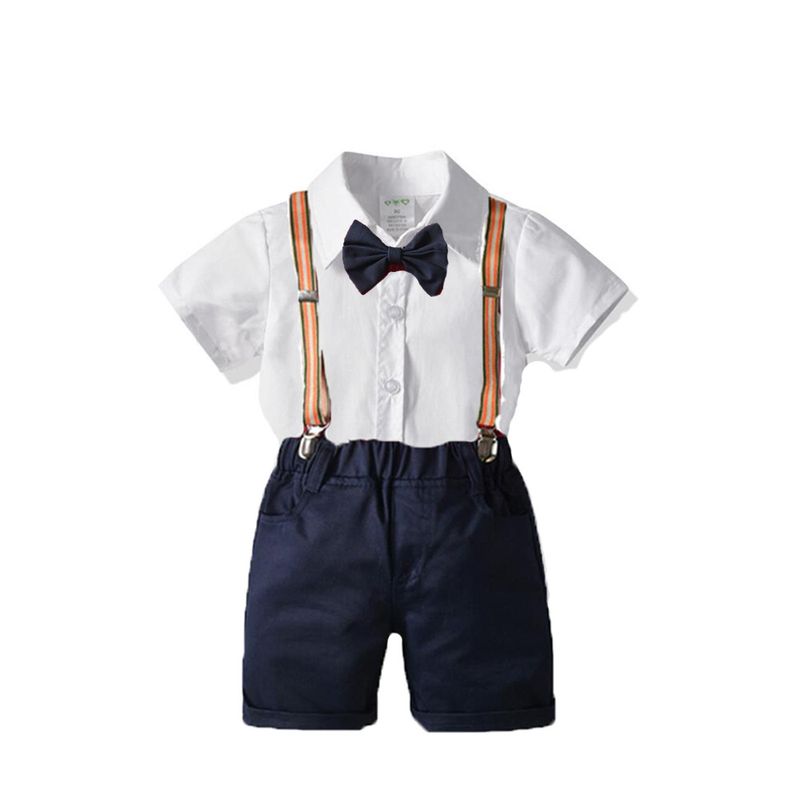 Kinder neue Sommer Jungen Gentleman Anzug weißes Hemd Kleid Performance Kleidung Drop Shipping_voghion.com