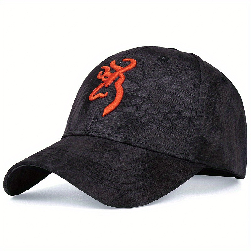 BROWNING Camo Browning Men's and Women's Sunshade Baseball Hat_voghion.com